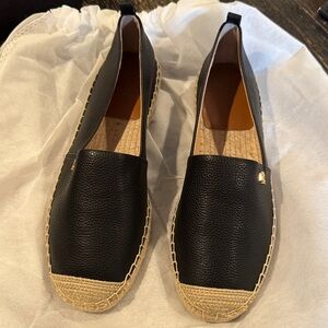 Polo Ralph Lauren Black Leather Slip-On Loafers